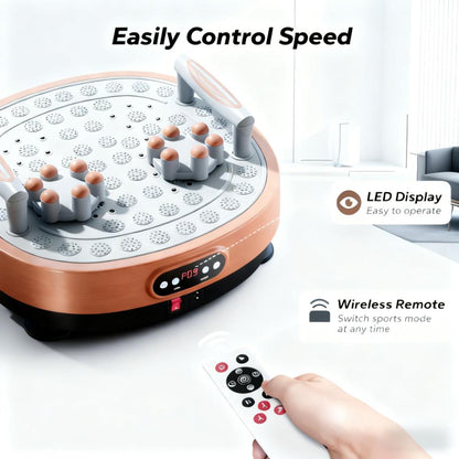 Vibration Plate Exercise Machine with Multiple Modes & Remote Control for Whole-Body Fitness