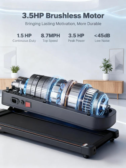 Folding Treadmill with 3.5HP Motor & Multi-Modes for Home Small Spaces