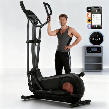 Self-Generating Elliptical Machine with Easy Assembly for Home Use