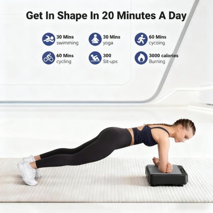 Quiet Vibration Plate with Speed Control & Resistance Bands for Full-Body Fitness