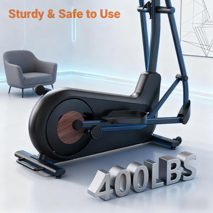 Self-Generating Elliptical Machine with Easy Assembly for Home Use