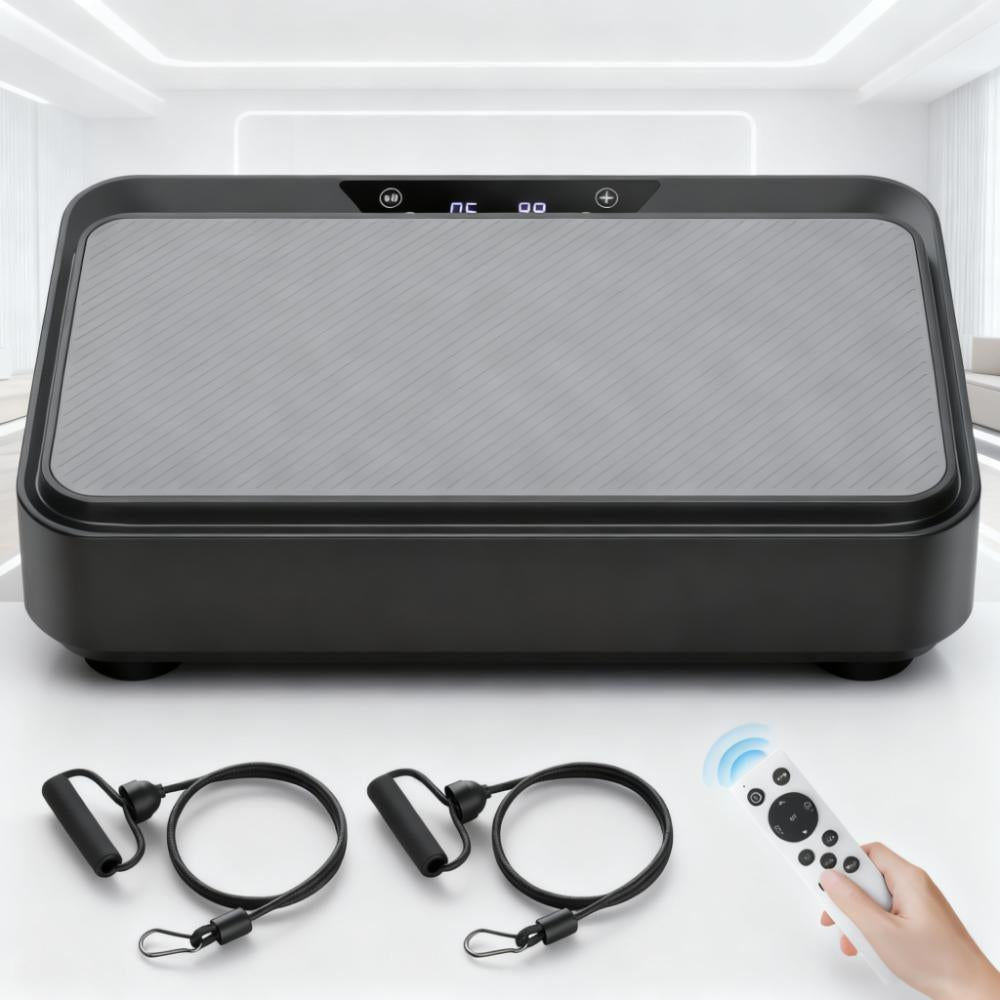 Quiet Vibration Plate with Speed Control & Resistance Bands for Full-Body Fitness