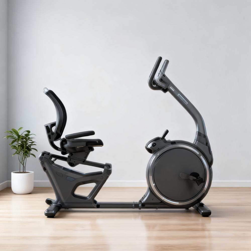 Recumbent Exercise Bike with Ergonomic Design & Heart Rate Tracking for Home Fitness