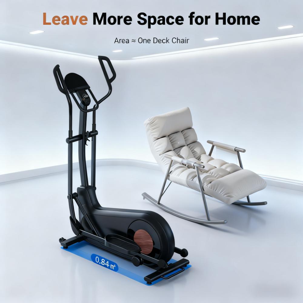 Self-Generating Elliptical Machine with Easy Assembly for Home Use