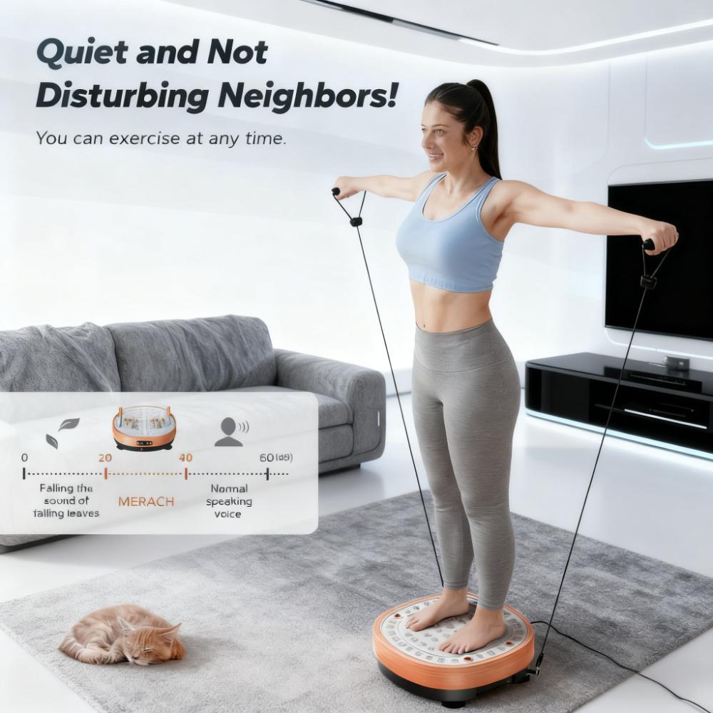 Vibration Plate Exercise Machine with Multiple Modes & Remote Control for Whole-Body Fitness