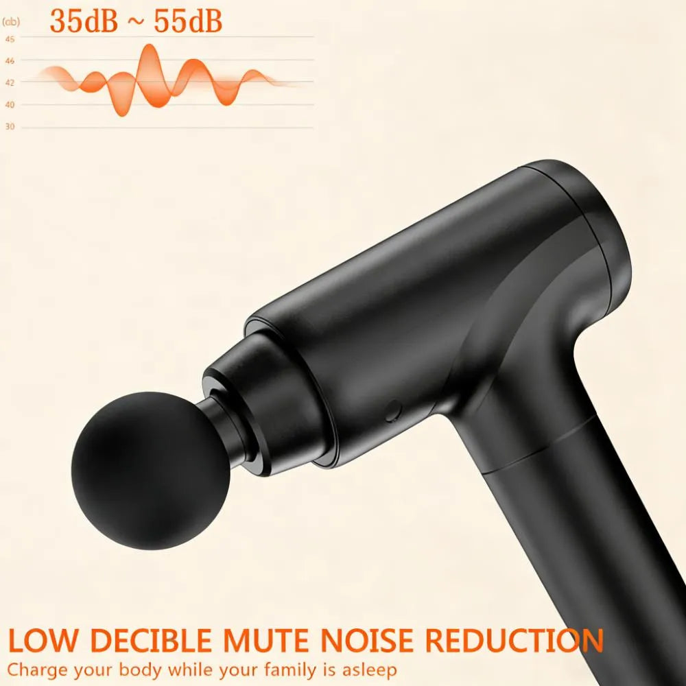 Deep Muscle Relief: Pro Massage Gun w/ 8 Heads & 20 Speeds.