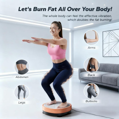 Vibration Plate Exercise Machine with Multiple Modes & Remote Control for Whole-Body Fitness